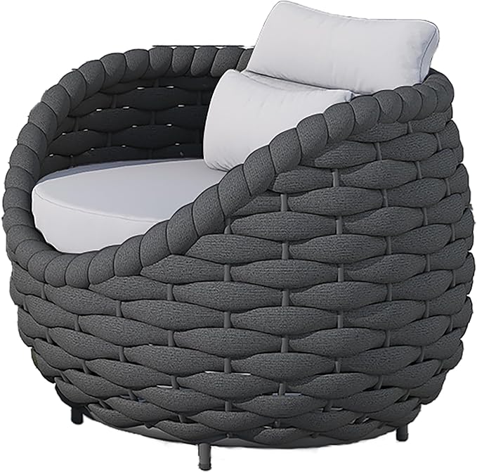 TWT Patio Sofa, All-Weather Textilene Rope Balcony Furniture by TWT