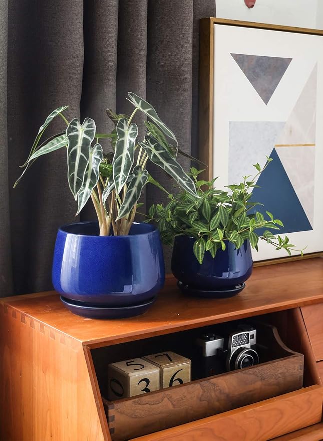 LE TAUCI Plant Pots, 4.1+5.1+6.5 inch, Ceramic Planters - Image 3