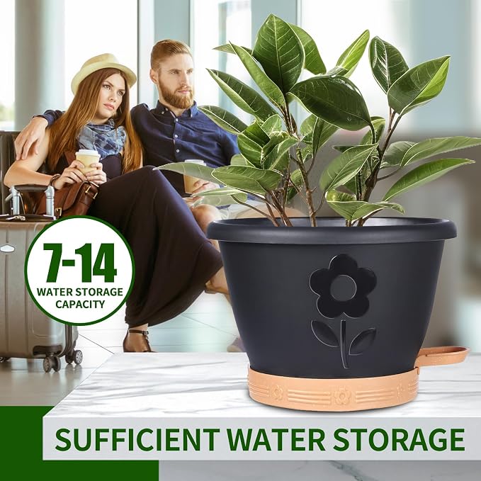 Plant Pots, Flower Pots for Indoor/Outdoor Plants, Self Watering Plastic - Image 6