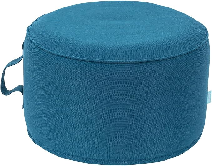 QILLOWAY Indoor/Outdoor Inflatable Stool, Round Ottoman, All Weather Foot Rest by QILLOWAY