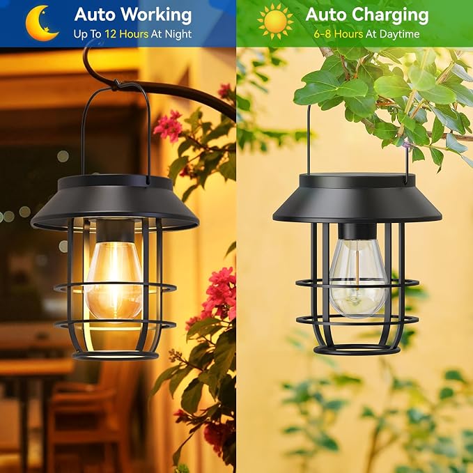 Solar Lanterns Outdoor Waterproof, High Brightness Hanging Solar Lights - Image 2