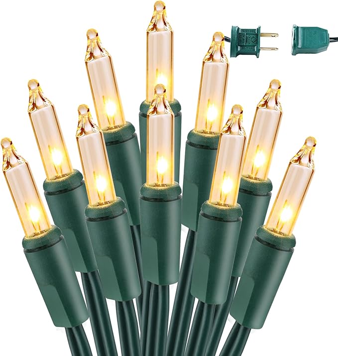 BrizLabs Clear Christmas Lights Outdoor 300 Count 69.6ft Incandescent Christmas by BrizLabs