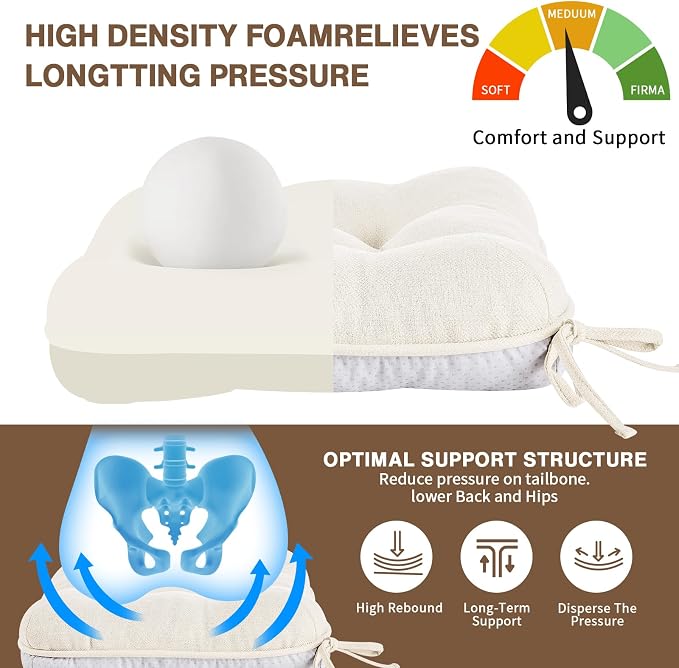 BETU White Chair Cushions for Dining Chairs Set of 4, 3.5" Thick Kitchen Table - Image 4