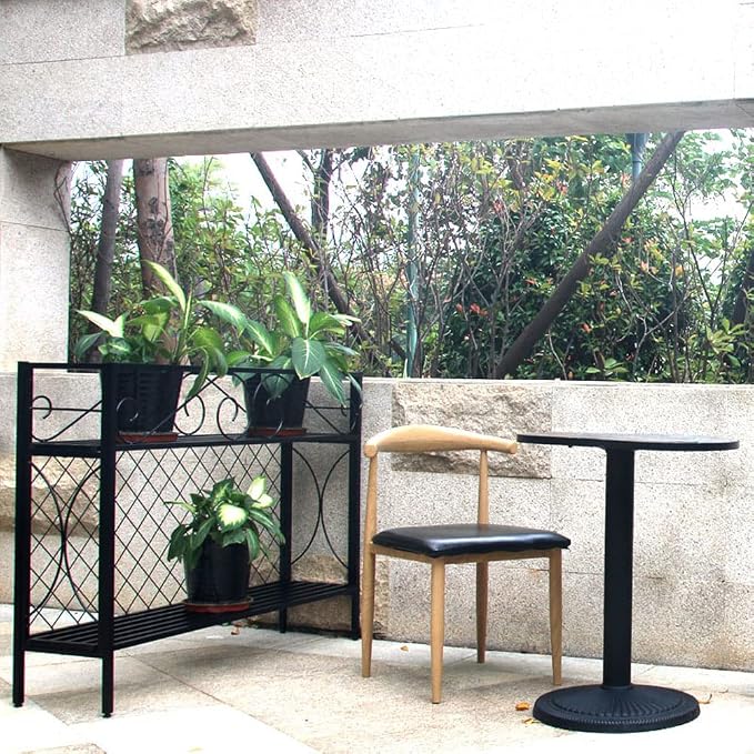 Zhongma 2 Tier Metal Sturdy Narrow Plant Stand, 47.24L x 12.6 W x 35.43 H inch - Image 2