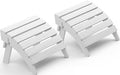SERWALL Folding Adirondack Ottoman Set of 2, No-Assembly Outdoor Footstool by SERWALL