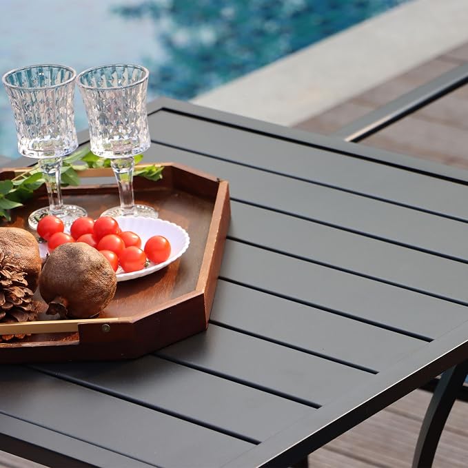 VICLLAX Small Patio Dining Table, No Umbrella Hole - Image 6