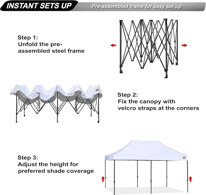 ABCCANOPY Patio Pop Up Canopy Tent 8x16 Commercial-Series - Image 2