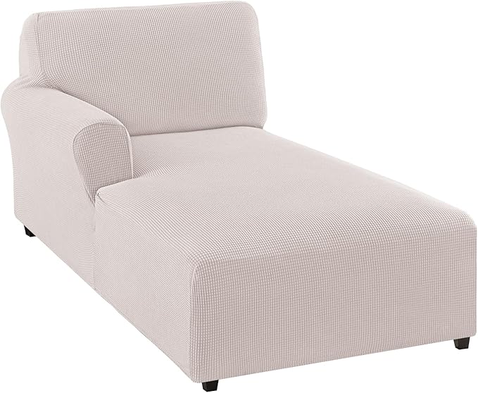 FantasDecor Left Chaise Lounge Cover Stretch Chair Lattice Slipcover by FantasDecor