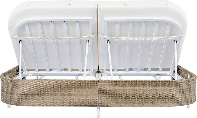 Merax Outdoor Daybed, Patio Rattan Daybed - Image 4