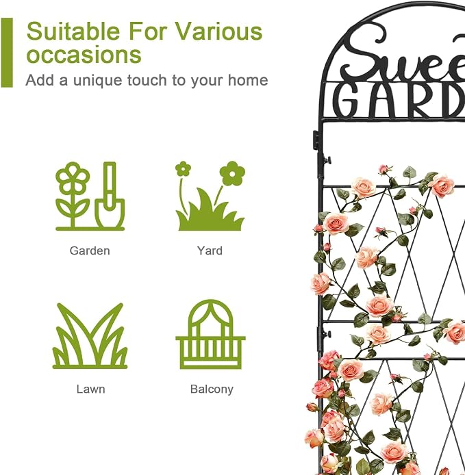 hogardeck 1PC Metal Garden Trellis 45 * 14 inch - Image 6