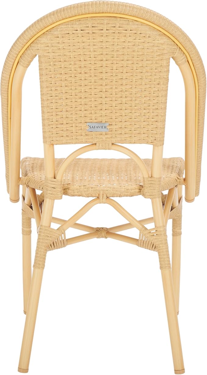 SAFAVIEH Outdoor Collection Torino Natural Wash Parisian Bistro Chair Set of 2 - Image 5