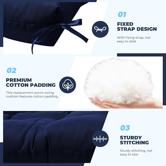 Porch Swing Cushions, Waterproof Swing Cushions Replacement - Image 4