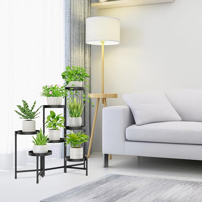 iDavosic.ly Plant Stand Indoor Outdoor, 7 Tier Corner Metal Flower Display - Image 7