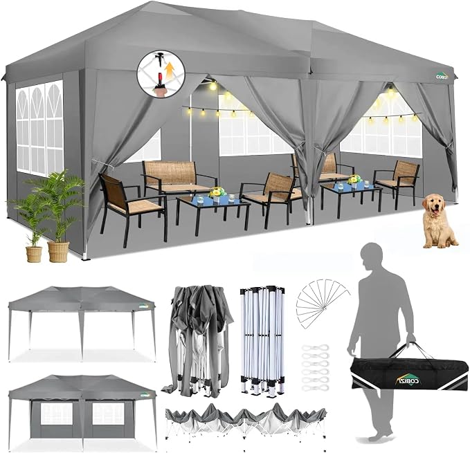 COBIZI 10x20 Pop Up Canopy Tent by COBIZI