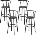 VECELO Bar Stools Set of 4, Swivel Counter Barstools by VECELO