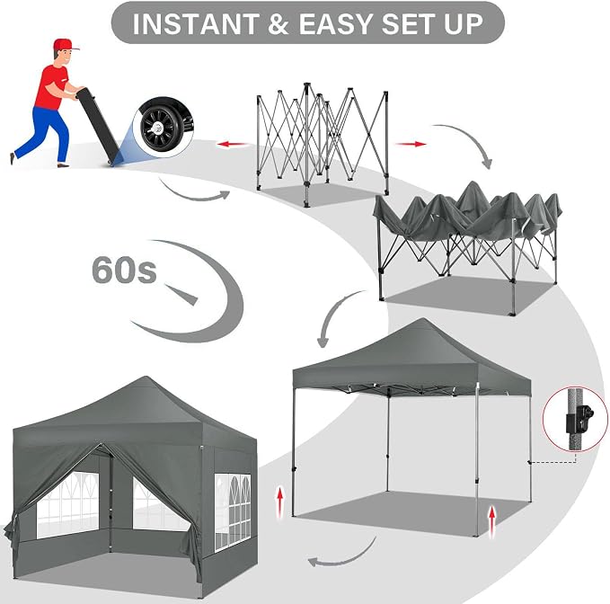COBIZI 10x10 Pop Up Canopy - Image 5