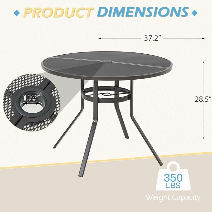 AECOJOY Outdoor Patio Dinning Table - Image 3
