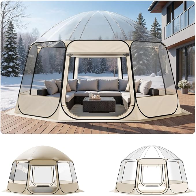 VEVOR Pop up Sports Tent, 8 Sizes Optional Clear Bubble Tent by VEVOR