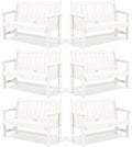 SERWALL Outdoor Bench, HDPE Outdoor Benches Weatherproof, 2-Person Garden Bench by SERWALL