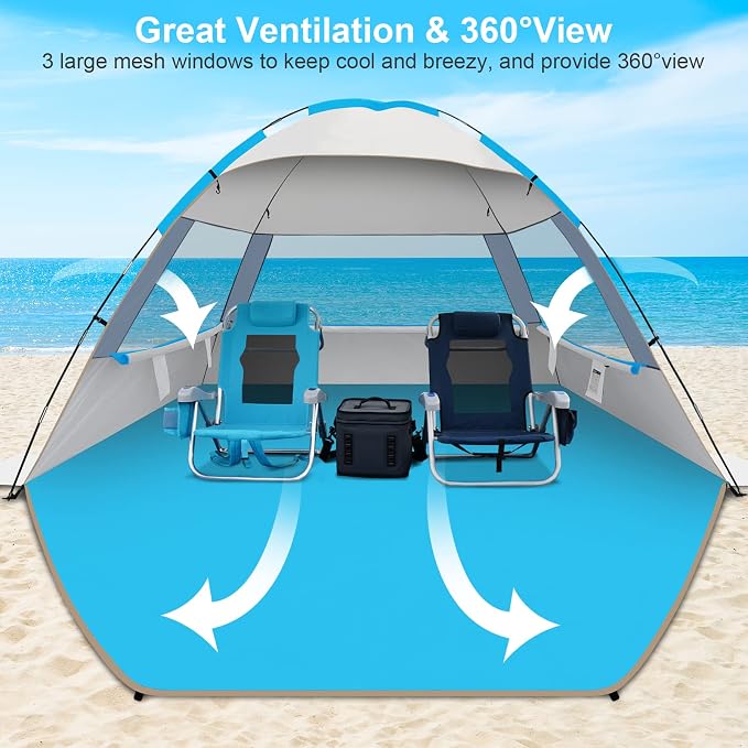 Gorich Beach Tent Sun Shelter for 3/4-5/6-7/8-10 Person - Image 4