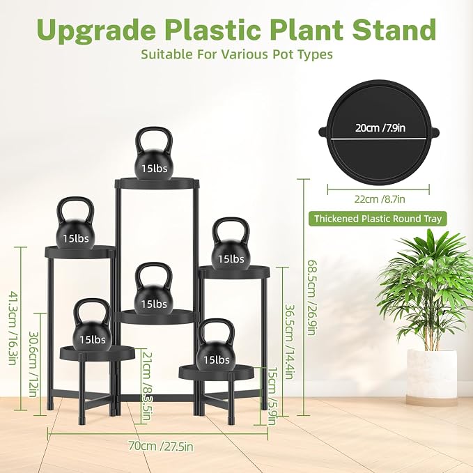 iDavosic.ly 6 Tier Folding Plant Stand Indoor Outdoor - Image 5