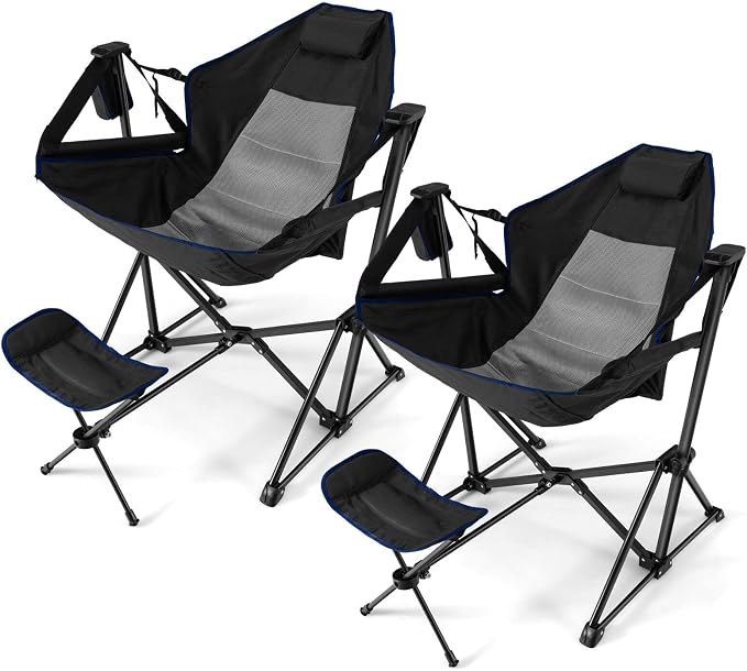 Tangkula Set of 2 Hammock Camping Chair, Portable Camp Chair by TANGKULA