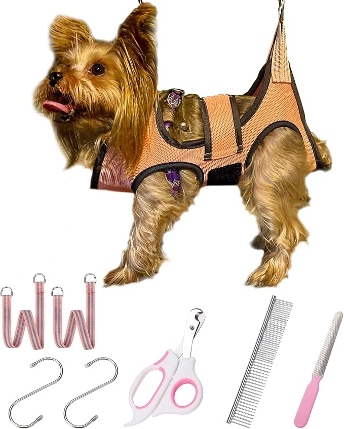 Dog Grooming Hammock, XXS Pet Grooming Harness by Kkiimatt