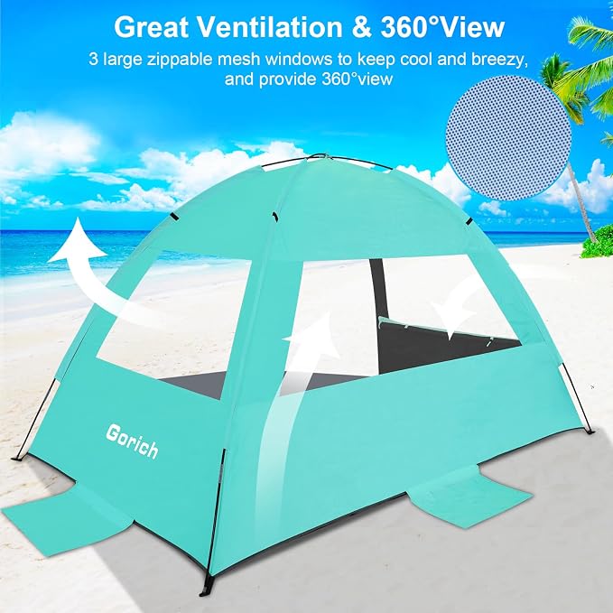 Gorich Beach Tent Sun Shelter for 3/4-5/6-7/8-10 Person - Image 4