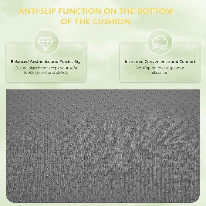 HOMREST 4" Thick Outdoor Replacement Cushions, Water-Resistant Patio Seat - Image 7
