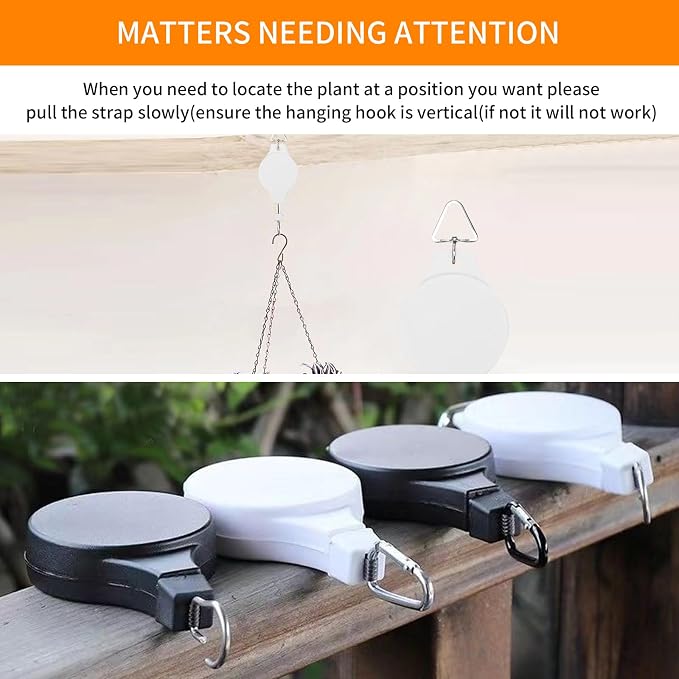 5PCS Adjustable Retractable Plant Pulley Hangers - Image 6