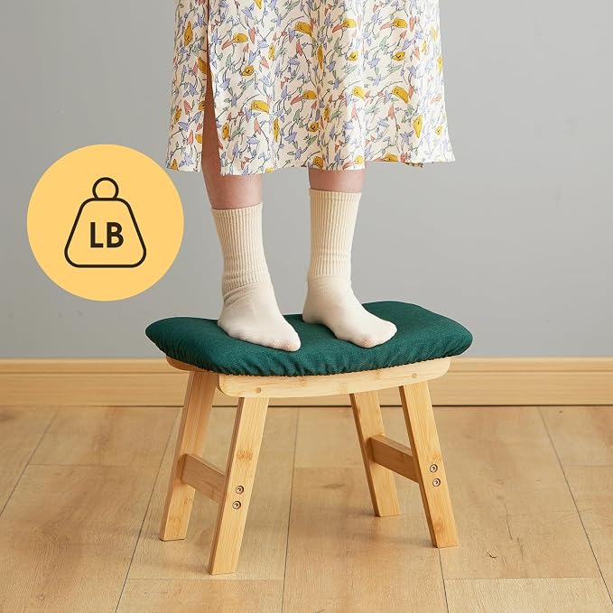 Foot Stool Ottoman Foot Rest Under Desk, Small Stool - Image 5