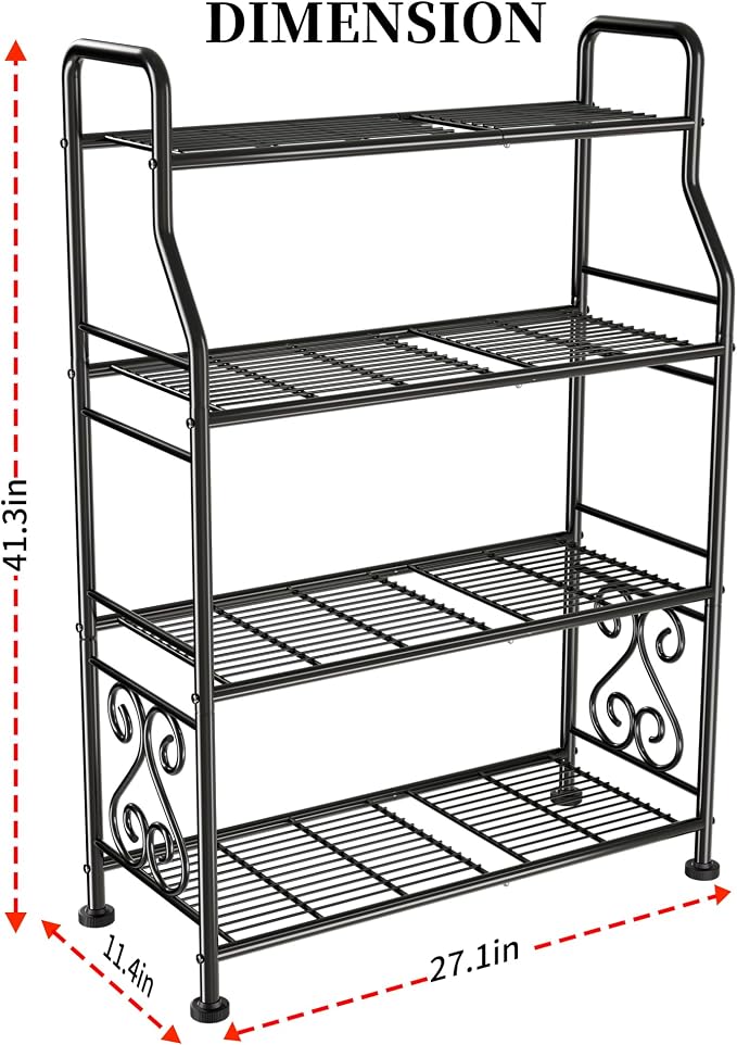 GIOTORENT Plant Stand Outdoor Indoor 4 Tier Metal Waterproof - Image 3