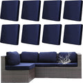 8Pcs Outdoor Cushion Covers, Patio Cushion Covers, Stretch Elastic Slipcovers by dreahoteztil