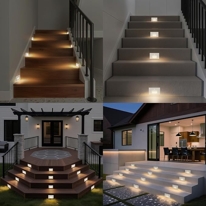 8 Pack Motion Sensor Stair Lights Indoor Outdoor, Dimmable Motion Activated - Image 8