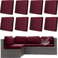 8Pcs Outdoor Cushion Covers, Patio Cushion Covers, Stretch Elastic Slipcovers by dreahoteztil