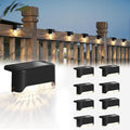 JACKYLED Solar Deck Lights 8 Pack Solar Fence Light Solar Powered Outdoor Step by JACKYLED