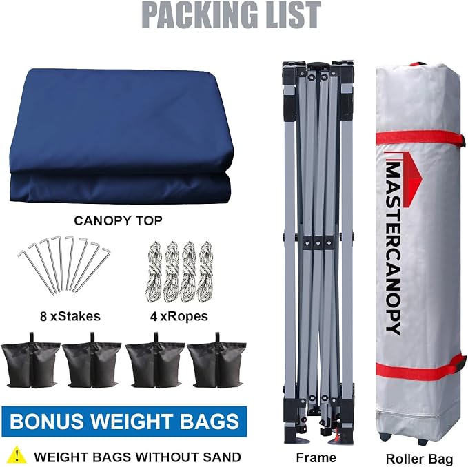 MASTERCANOPY Canopy Tent with Roller Bag - Image 5