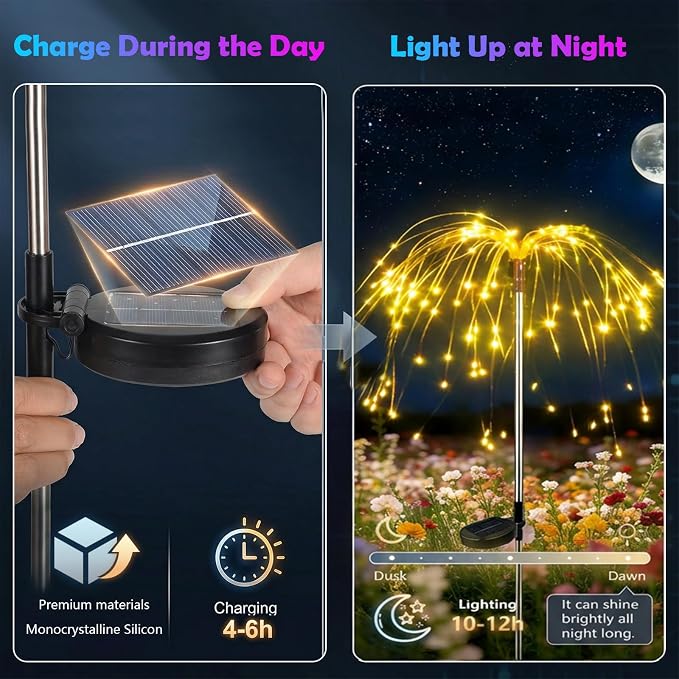 2 Pack Solar Firework Lights Outdoor - Image 5