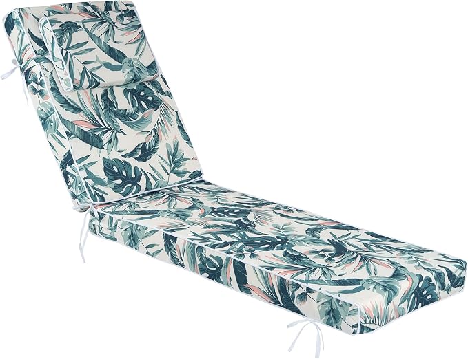 Chaise Lounge Cushions Outdoor 72x21x4 Inch, Patio Lounger Chair Cushion by Unknown