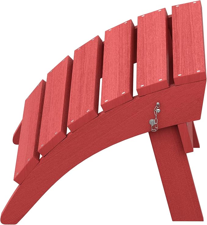 SERWALL Folding Adirondack Footrest, All Weather Adirondack Ottoman Without - Image 9