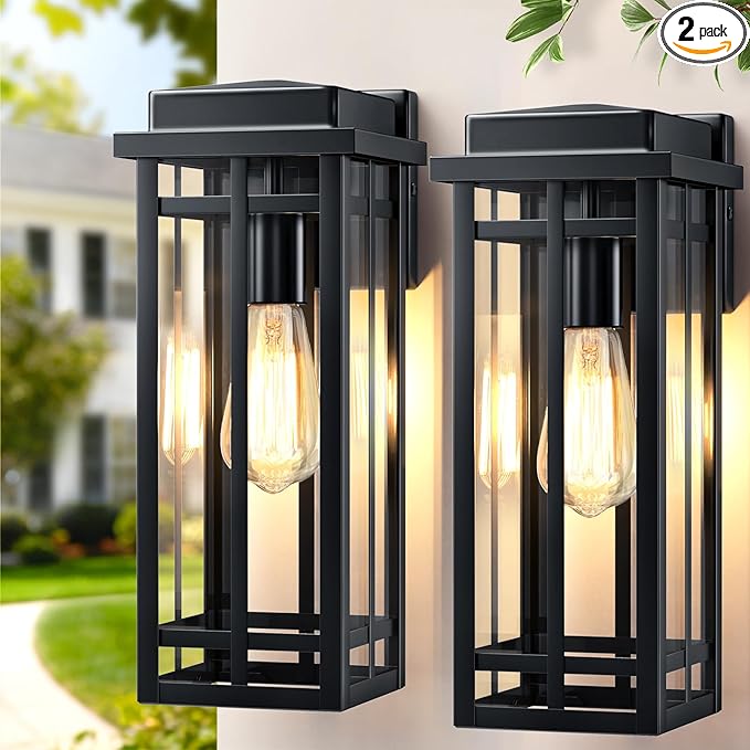 13.8'' Outdoor Wall Light Fixtures 2 Packs, Exterior Lighting Fixtures Wall by MYHXQ