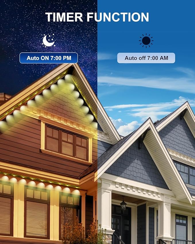 Permanent Outdoor Lights, Smart Outdoor LED String Lights, Christmas Lights RGB - Image 4
