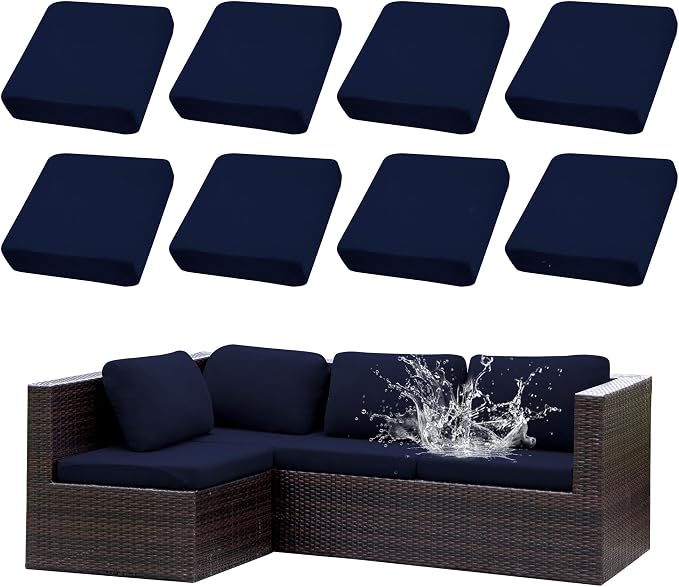 Outdoor Cushion Covers Set, Replacement by SUKAIKEQA