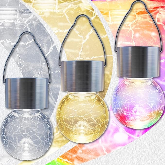 GIGALUMI Solar Lights Outdoor Waterproof, 12 Pack Solar Hanging Lights Garden - Image 9