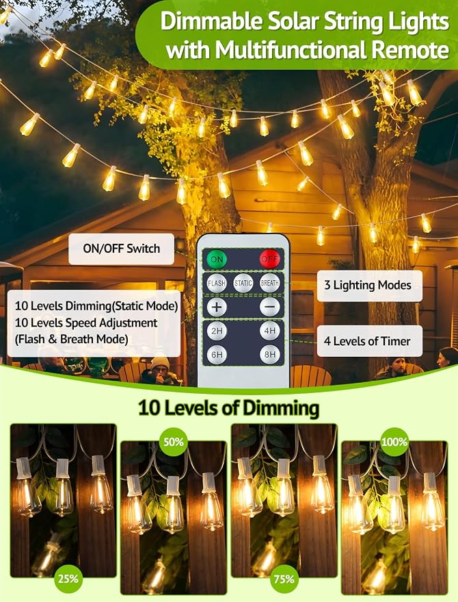 48FT Solar Outdoor String Lights - Image 3