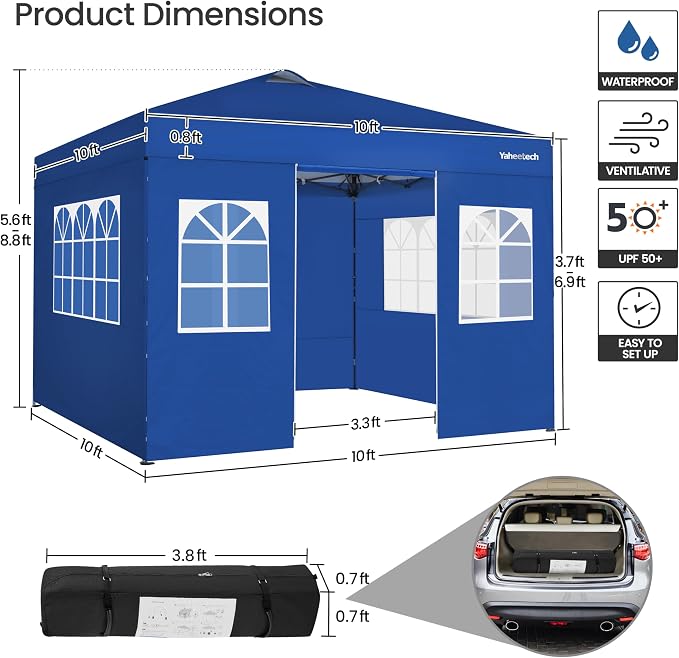 Yaheetech 10x10 FT Pop Up Canopy Tent - Image 4