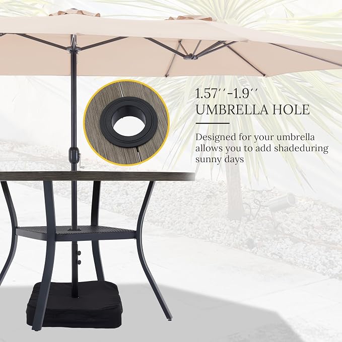 VICLLAX 47.2" Outdoor Round Patio Table - Image 4
