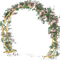 Queension Metal Wedding Arch | for Ceremony Party Decoration 8Ft Wide 7Ft High by Queension