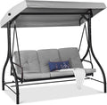Best Choice Products 3-Seat Outdoor Large Converting Canopy Swing Glider by BestChoiceProducts