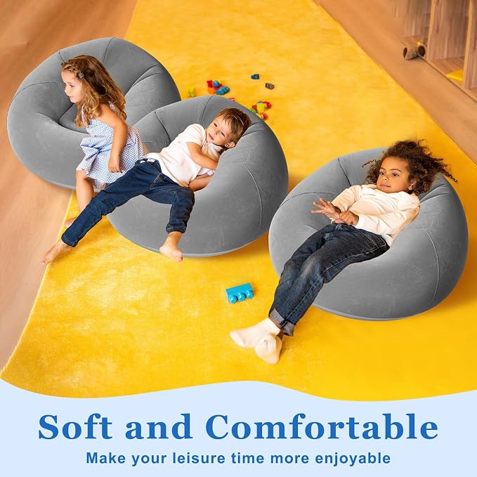 Realspring Inflatable Bean Bag Chairs Outdoor Blow up Camping Chairs Inflatable - Image 6
